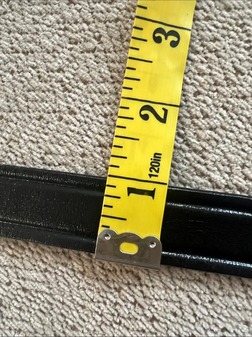 Don Hume Classic Black Leather Belt with Gold Buckle vintage